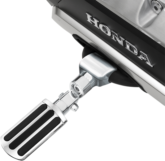 Bill's Exhausts Show Chrome Highway Rail Pegs for GL1800 motorcycle, engine-mounted chrome highway foot pegs with mounting hardware