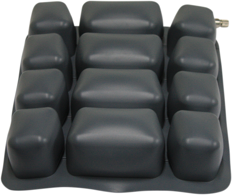 Black WILD ASS Cushion Air Seat Classic Pillion for motorcycles, designed for comfort and style, by Bill's Exhausts.