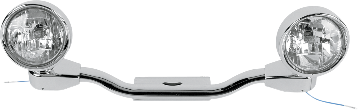 Bill's Exhausts SHOW CHROME driving light kit for Honda VTX1300R and GL1500 engine, with chrome finish and mounting hardware.