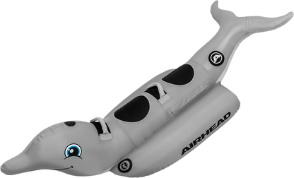 Bill's Exhausts Dolphin Riding Tube for water sports, inflatable towable tube featuring a dolphin design for fun on the water.