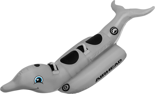Bill's Exhausts Dolphin Riding Tube for water sports, inflatable towable tube featuring a dolphin design for fun on the water.