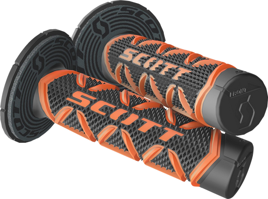 Scott Diamond Grips for engines in orange and black, featuring textured surface for improved grip and control.