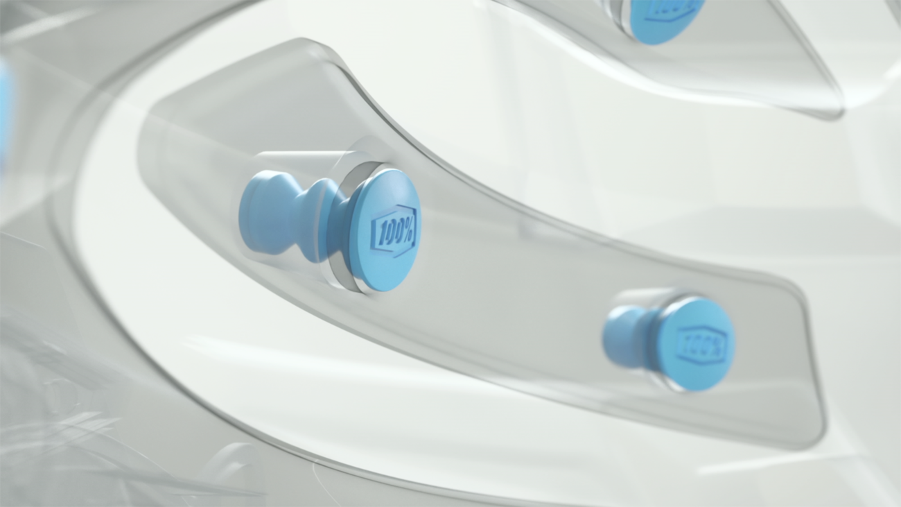 100% Trajecta Helmet - Fidlock - Black/White - Small 80003-00005 - Howling Moto