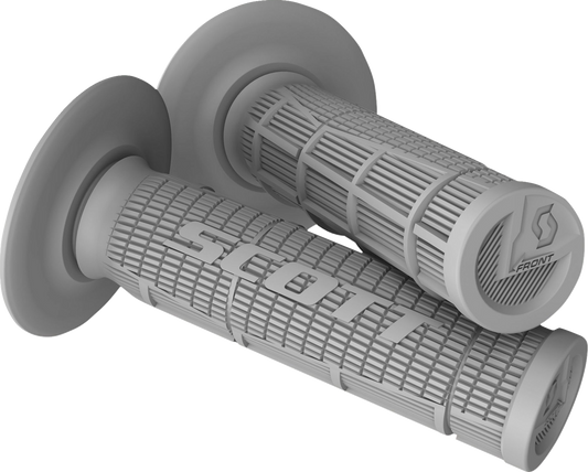 Gray Scott Half Waffle Grips for engine applications by Bill's Exhausts, shown with textured surface and ergonomic design.