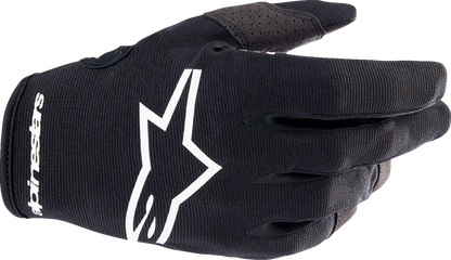 Black ALPINESTARS Youth Radar Gloves in small size, featuring protective padding and a snug fit for young riders.