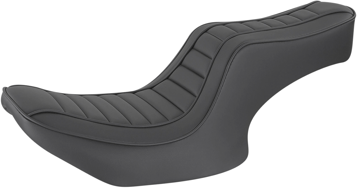 Bill's Exhausts SADDLEMEN Hog Killers Seat for FXR motorcycle, featuring black leather with detailed stitching and ergonomic design.