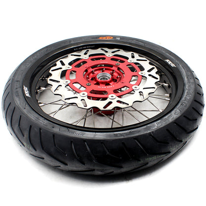 KKE 17 Inch Supermoto Wheels Tires for SUZUKI RMZ250 2007-2024 RMZ450 2005-2024 - Howling Moto