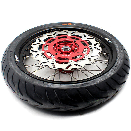 KKE 17 Inch Supermoto Wheels Tires for SUZUKI RMZ250 2007-2024 RMZ450 2005-2024 - Howling Moto