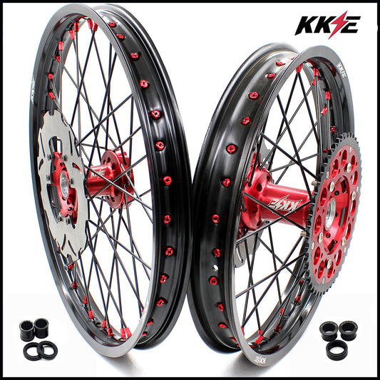 KKE 21&18 21&19 Wheels for Honda CR125R 1998-2001 CR250R 1997 Black Spokes - Howling Moto