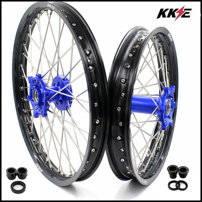 KKE 21 & 18 Enduro Wheels Rims Set for Yamaha WR250R 2008-2020 Blue&Black - Howling Moto
