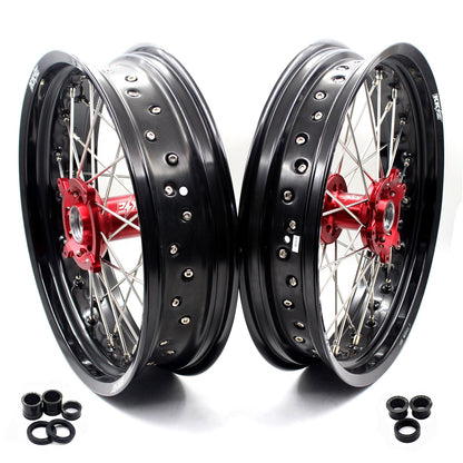 KKE 3.5 & 4.25 Supermoto Wheels for Honda CRF250R 2014-2025 CRF450R 2013-2025 CRF450X 2019-2025 - Howling Moto