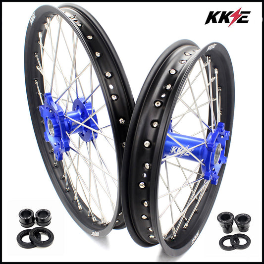 KKE 21 & 18 Enduro Wheels for Yamaha WR250X 2008-2011 Blue - Howling Moto