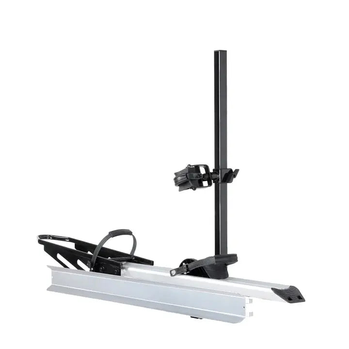 1-Bike Hitch E-bike Rack with Ramp, Folding Single Electric Bike Carrier, 100 LBS Capacity, Fits 2'' Receiver - Howling Moto