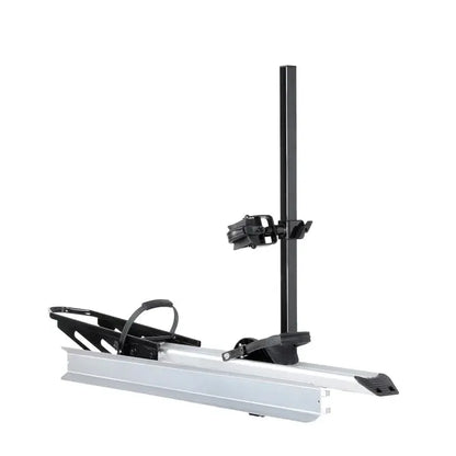 1-Bike Hitch E-bike Rack with Ramp, Folding Single Electric Bike Carrier, 100 LBS Capacity, Fits 2'' Receiver - Howling Moto