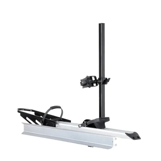 1-Bike Hitch E-bike Rack with Ramp, Folding Single Electric Bike Carrier, 100 LBS Capacity, Fits 2'' Receiver - Howling Moto