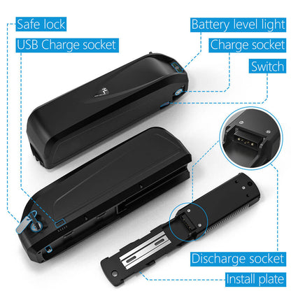 48V17.5AH 0-1500W Electric Bicycle Lithium Battery