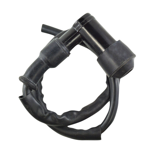 RM STATOR RM07100 spark plug cap for automotive ignition systems, showing the black ignition cap with wiring attachment.