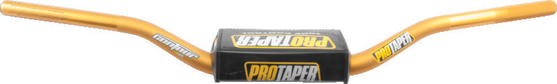 ProTaper Contour YZ high handlebar in gold for motocross bikes, featuring durable construction and ergonomic design.