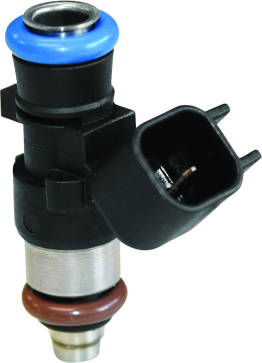 QuadBoss fuel injector for Polaris ACE 570, 2015-2019, showing the direct replacement injector part with connector and nozzle.