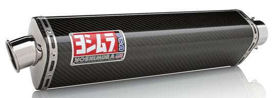 YOSHIMURA Street Trc bolt-on exhaust for UTVs, featuring carbon fiber and stainless steel construction, shown in the image.