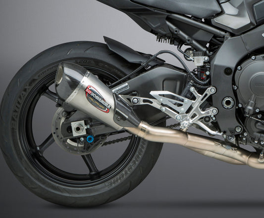 YOSHIMURA Yoshimura Exhaust Race Alpha T 3/4 Slip-On SS with Carbon Fiber End Cap on motorcycle