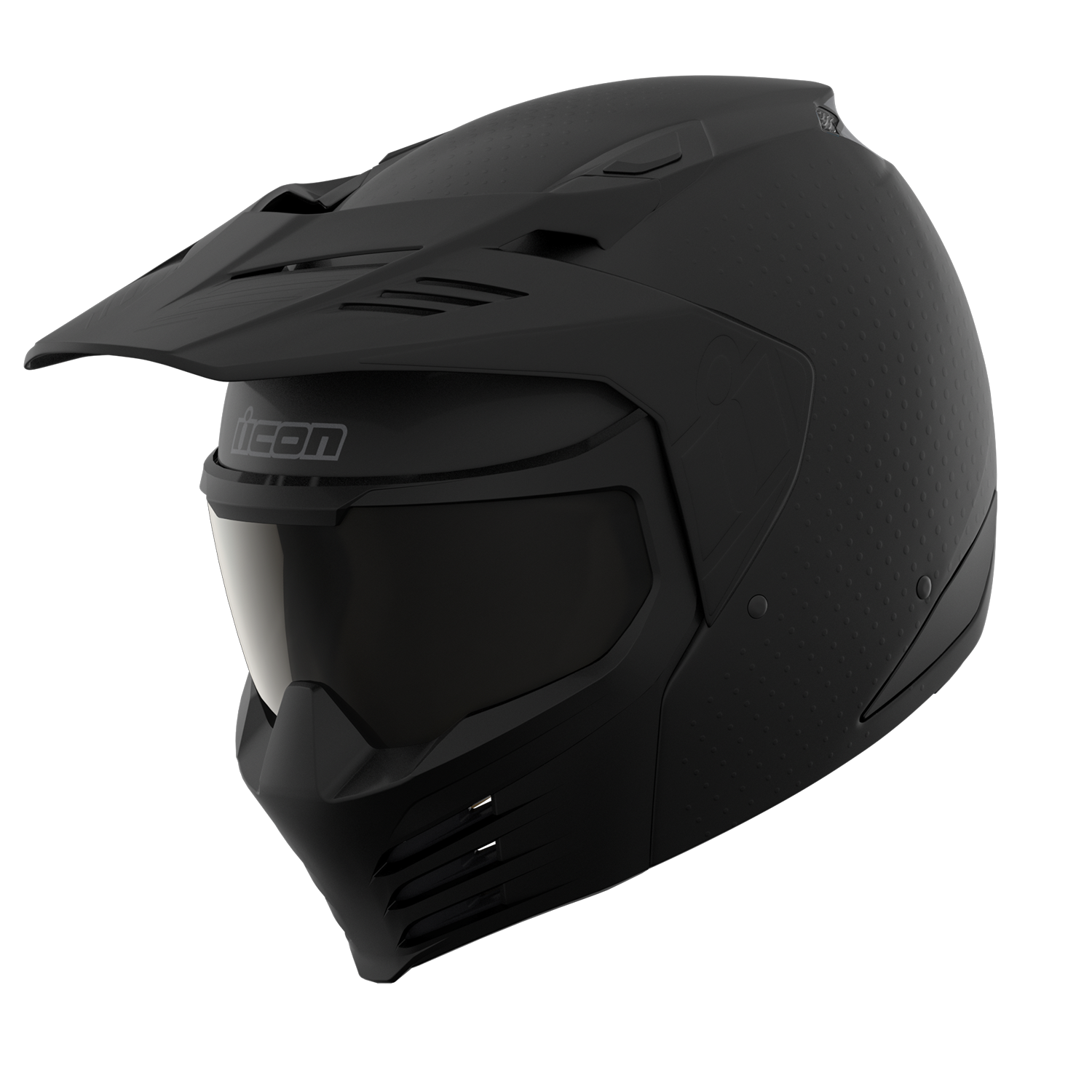 Black ICON Elsinore™ helmet in 2XL size with Monotype design, featuring a sleek aerodynamic shape and clear visor.