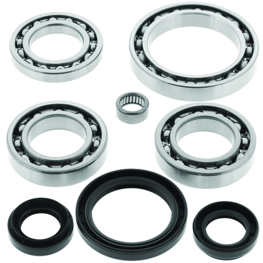 QuadBoss front differential bearing and seal kit for Yamaha YFM660F Grizzly 4x4, includes bearings and seals for front axle repair.