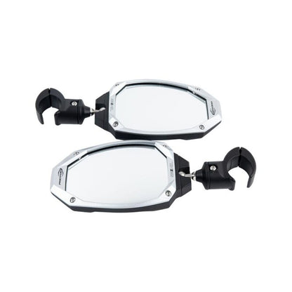 Seizmik Photon side view mirrors for UTVs, showing durable mirror housing and adjustable arms for enhanced visibility.