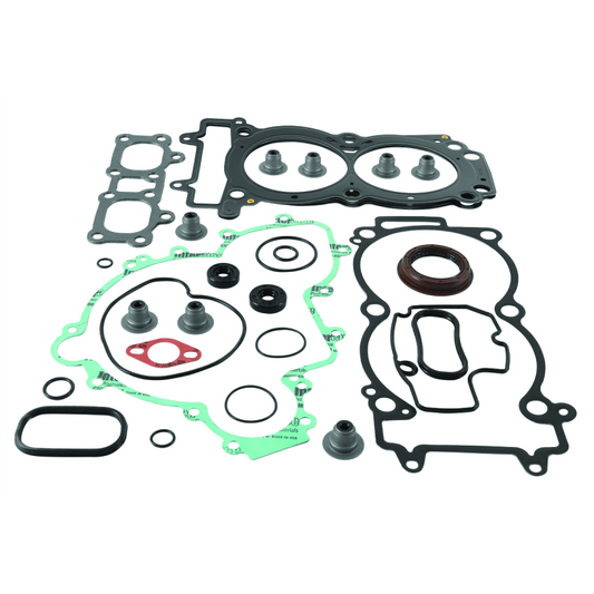 QuadBoss complete gasket set with oil seals for 2017 Polaris RZR XP 4 Turbo, featuring multiple gaskets and seals arranged in packaging.