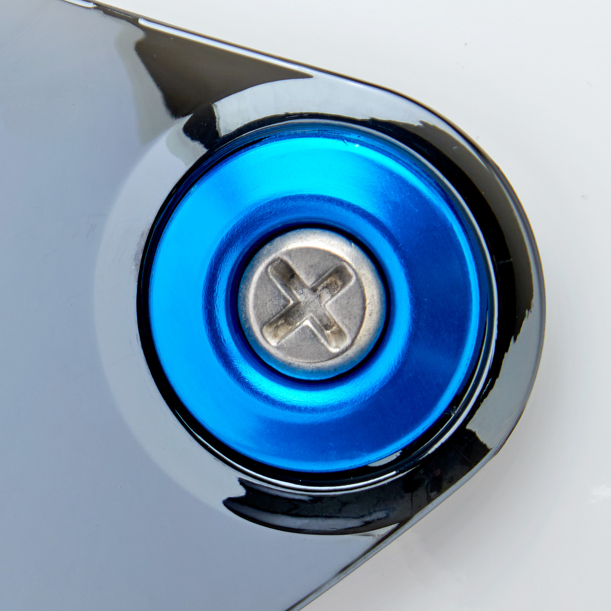 Blue BILTWELL Gen 2 hardware kit SS screw with blue baseplate for helmets from Bill's Exhausts.