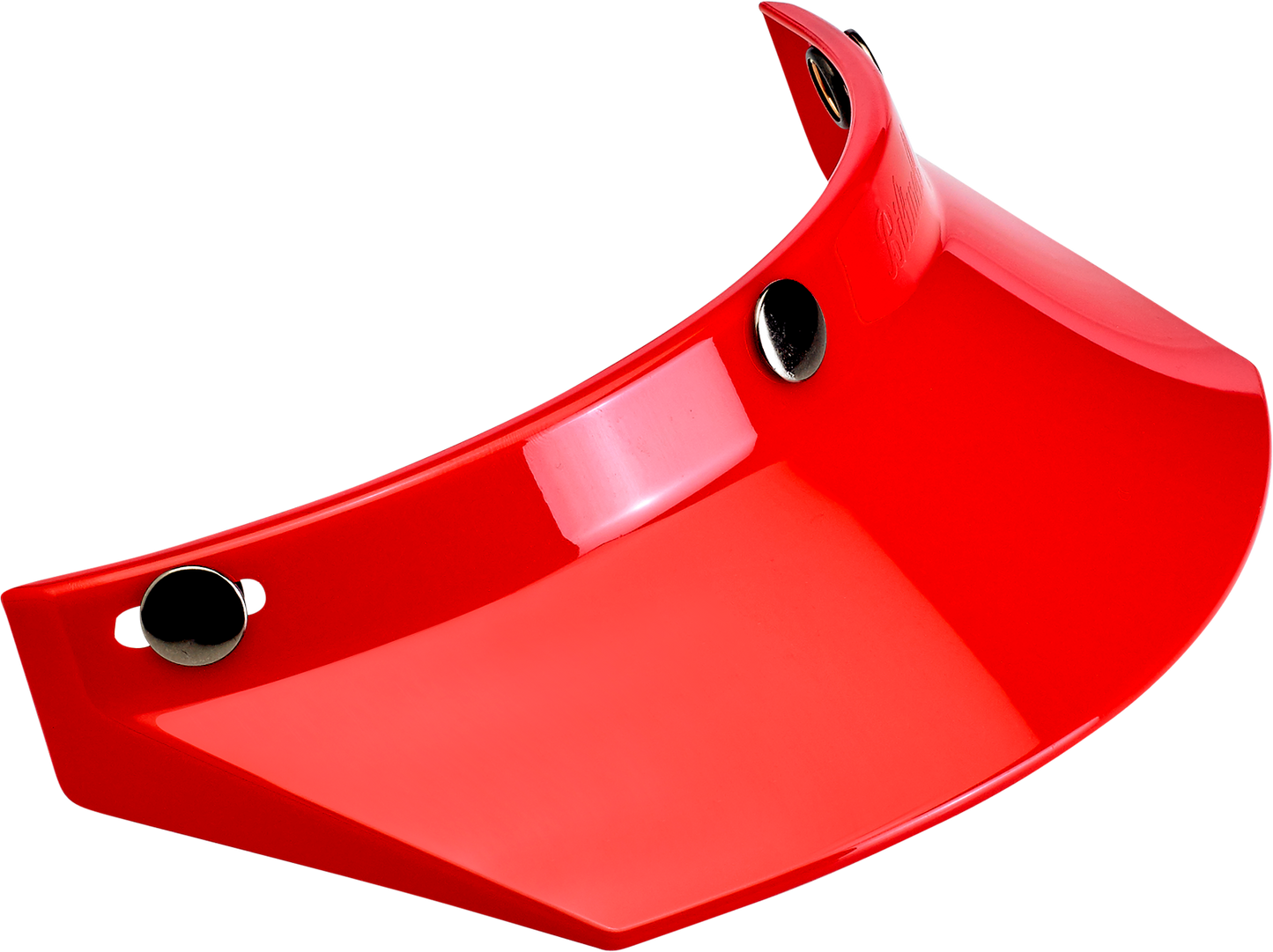 Red BILTWELL Moto 3-Snap Visor for helmets, motorcycle helmet parts, with snap attachment, designed for 2002-563 model.