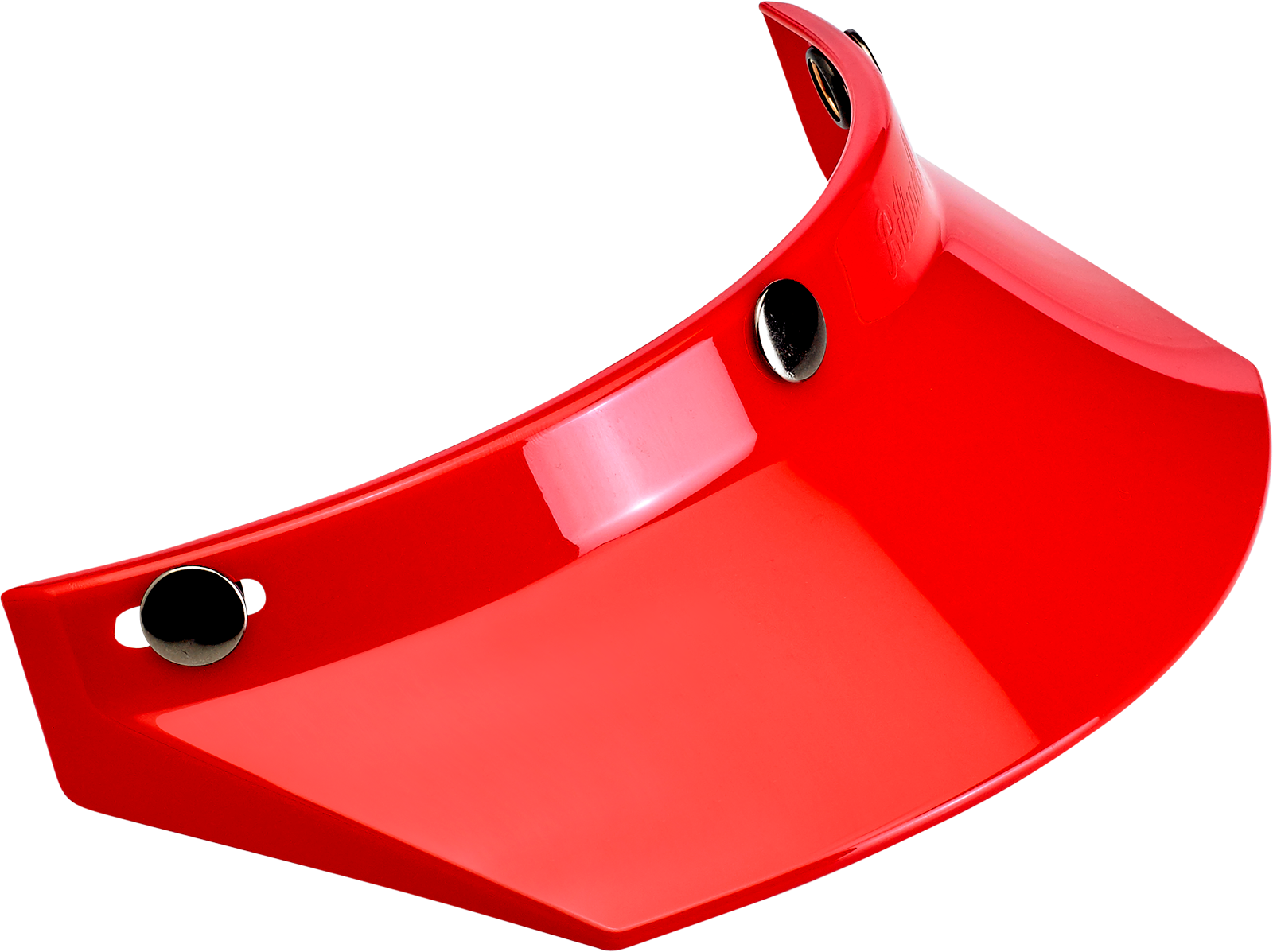 Red BILTWELL Moto 3-Snap Visor for helmets, motorcycle helmet parts, with snap attachment, designed for 2002-563 model.
