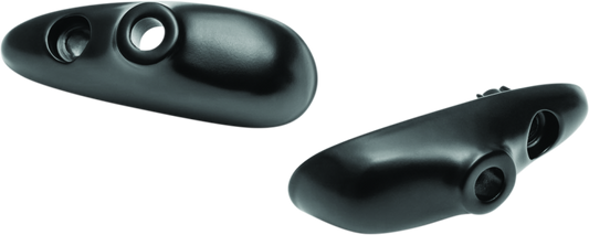 Kuryakyn front turn signal mounts for Harley Davidson Road Glide models, showing sleek mounting hardware on motorcycle fairing