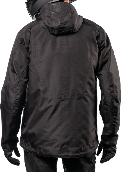 Black ICON PDX3™ Jacket in XL from Bill's Exhausts, showing the front view with zipper closure and sleek design details.