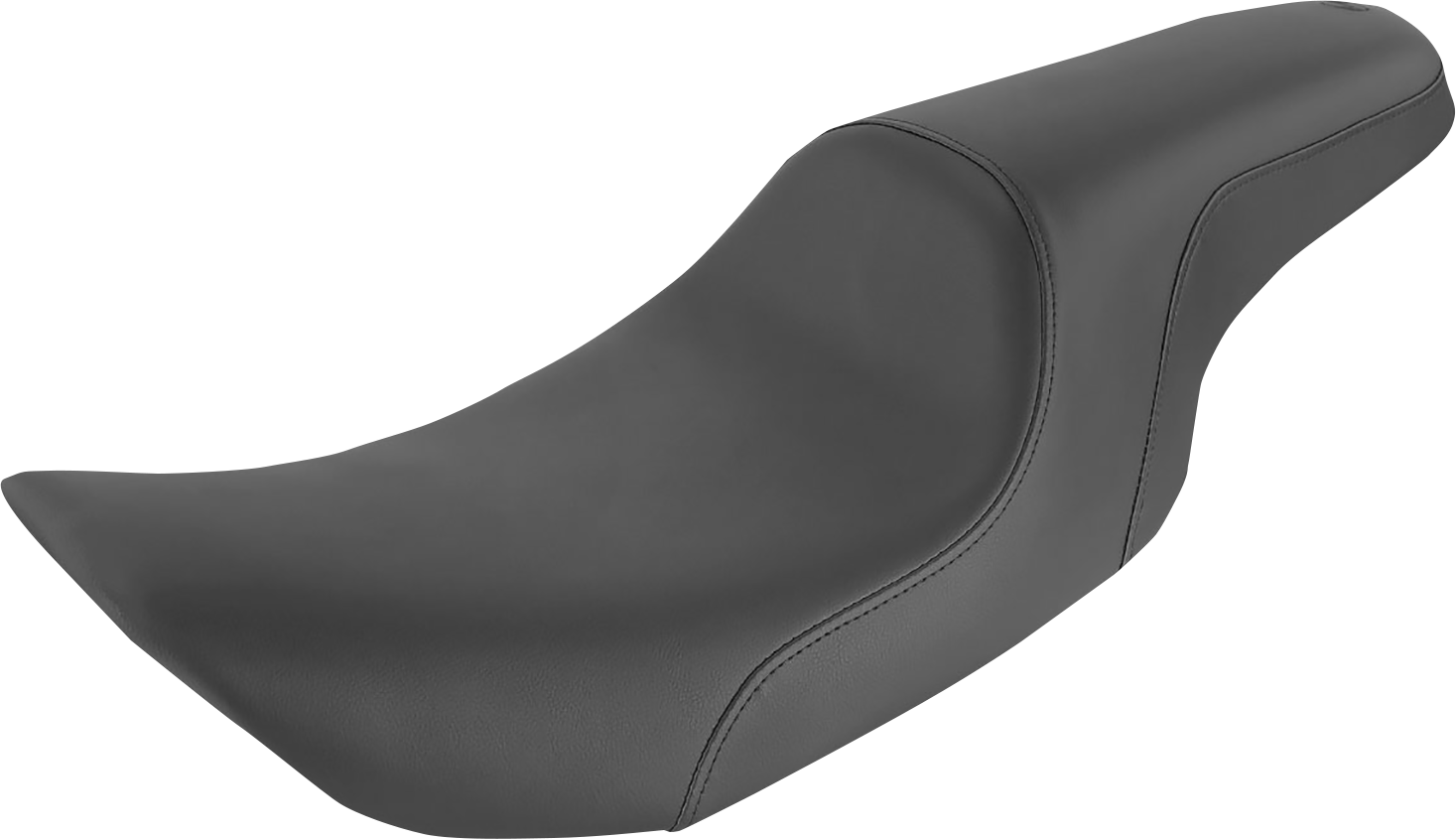 Black SADDLEMEN Profiler seat for FLHR/FLHX motorcycles, smooth finish, designed for comfortable riding.