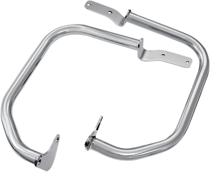 Chrome highway bars for XVS650 motorcycle, engine protection bars by Bill's Exhausts, made from durable chrome finish.