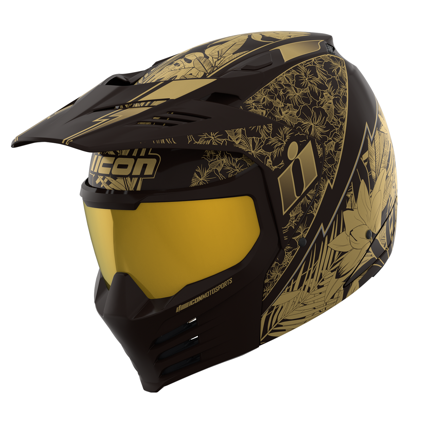 Black ICON Elsinore™ helmet in large size, featuring sleek design and branding details, from Bill's Exhausts.