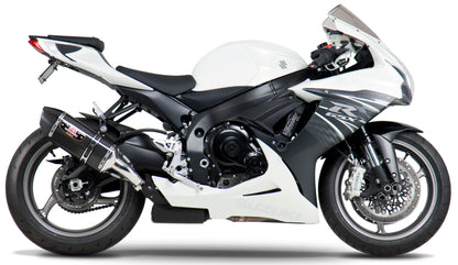 YOSHIMURA Yoshimura Exhaust Street R 77 Slip-On SS CF motorcycle exhaust with stainless steel and carbon fiber components.