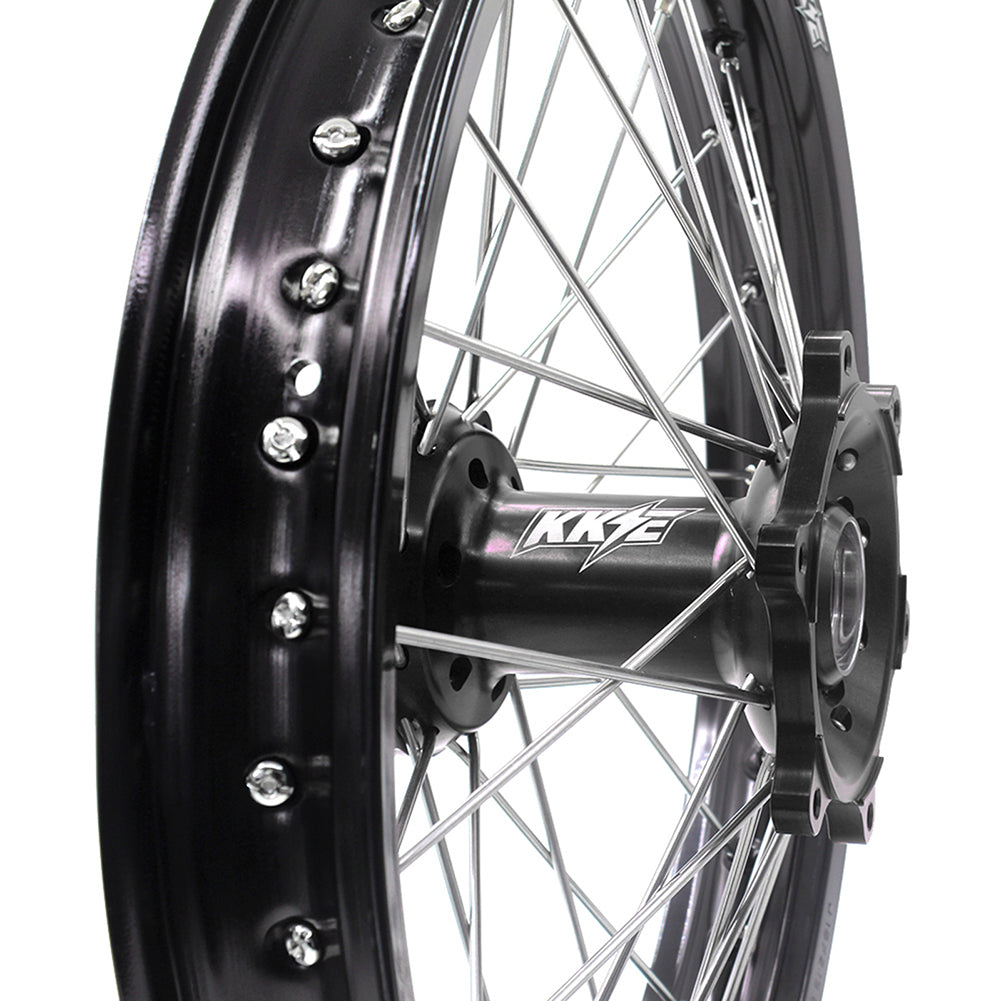 KKE 21 & 18 Enduro Wheels Rims for Husqvarna TE TC FE FC SMR TXC  2000-2013 Red Hubs - Howling Moto