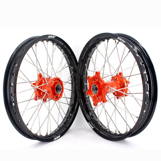 KKE 1.85*19 & 2.15*19 Flat Track Wheels for KTM EXC EXC-F EXC-W 125-530CC 2003-2024 Spoked Rims - Howling Moto