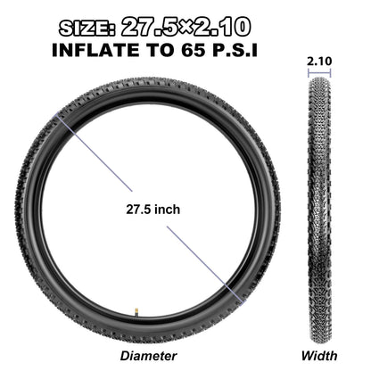 Hycline Rávos mountain bike tire in 26, 27.5, or 29 inches, 2.1-inch width, rugged tread for off-road riding.