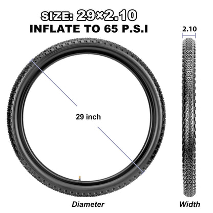 Hycline Rávos mountain bike tire in 26, 27.5, or 29 inches, 2.1 inch width, suitable for rugged off-road cycling.