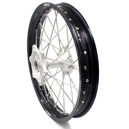KKE 21" 19" MX Casting Alloy Wheels For HONDA CRF250R CRF450R CR125R CR250R 2002-2013 Silver&Black
