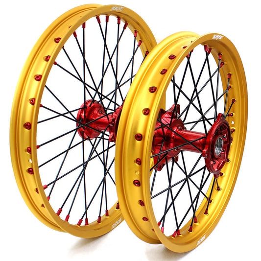 KKE 21inch 19inch Dirt Bike Wheels With Gold Rims For HONDA CRF250R CRF450R CR125R CR250R 2002-2013