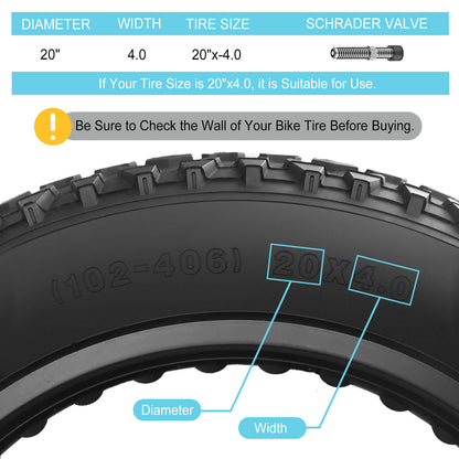 Fat Tire Tube - 20”×4" / 26"×4" - Howling Moto