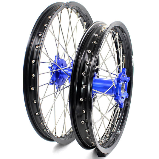 KKE 21 & 18 Enduro Wheels for YAMAHA WR250F 2017-2018 WR450F 2016-2018 Blue&Black  270mm Disc - Howling Moto