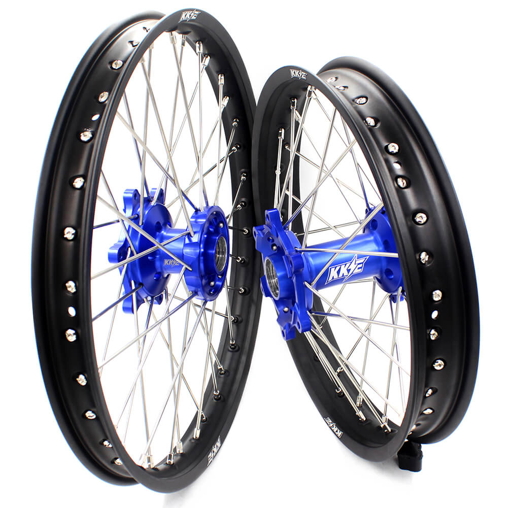 KKE 21 & 18 Enduro Wheels for Yamaha WR250X 2008-2011 Blue - Howling Moto