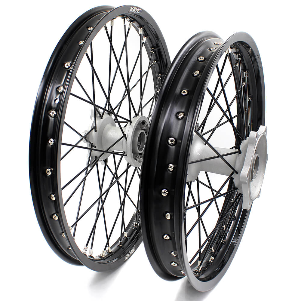 KKE 21 & 19 Casting MX Wheels for YAMAHA YZ250F 2001-2021 YZ450F 2003 Silver - Howling Moto