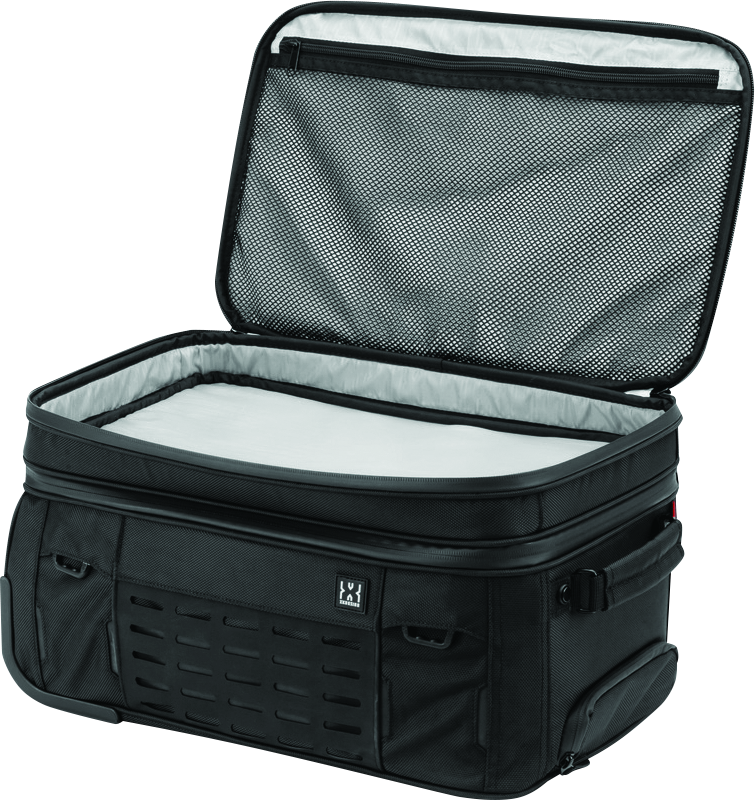 Kuryakyn Xkursion XW Porter Bag for powersports, rugged black bag with handles and zippers, designed for mobile office and gear storage.