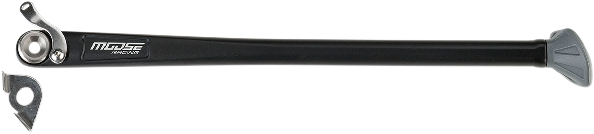 Aluminum side stand replacement for off-road motorcycle, black finish, compatible with Moose Offroad C32-5450B model, 16.5 inches long.